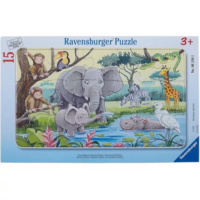 Puzzle 15 el. Afryka�skie zwierz�ta Ravensburger