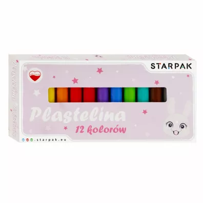 Plastelina 12 kolorw Rabbit STARPAK 536771 12 szt.