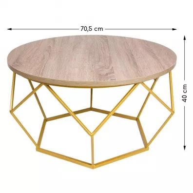 HowHomely Stolik kawowy Diamond 70 cm