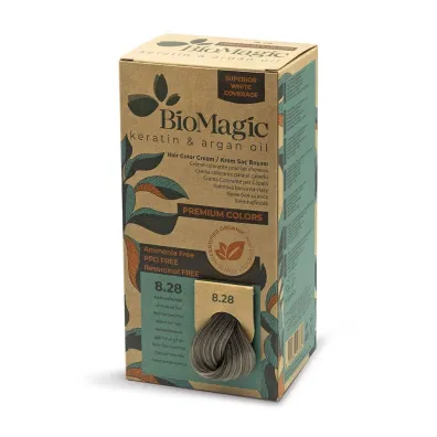 Biomagic Farba do w�os�w popielato per�owy jasny blond (8.28) 170 ml