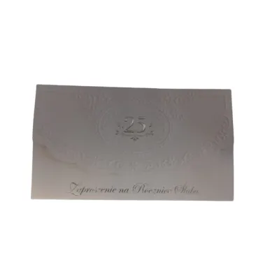 Merigraf Zaproszenie 25 Rocznica �lubu bia�e op.10szt. mix