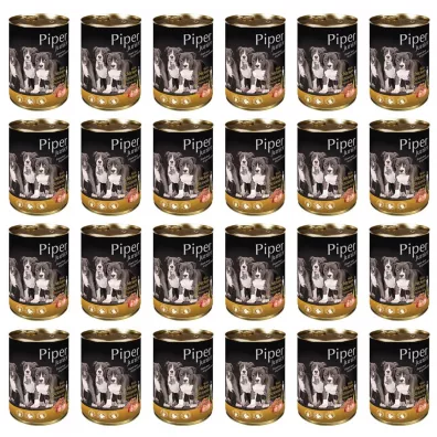 Piper Junior Karma mokra dla szczenit z odkami kurczaka i ryem Zgrzewka 24 x 400 g