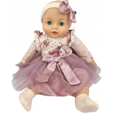 Lalka bobas m�wi i �piewa smoczek + butelka 45cm MarioToys