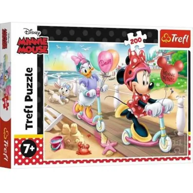 Puzzle 200 el. Minnie na pla�y Trefl