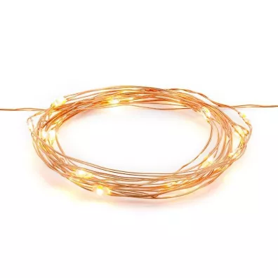 Lampki dekoracyjne LED miedziany 1,90m