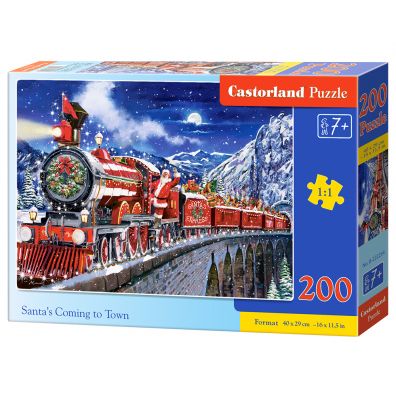 Puzzle 200 el. Santa's Coming to Town Castorland