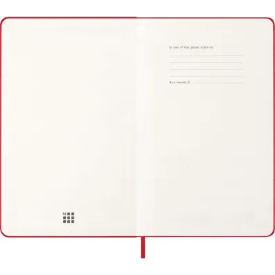 Kalendarz 2026 12M Moleskine L twarda oprawa dzienny Scarlet Red 13x21cm