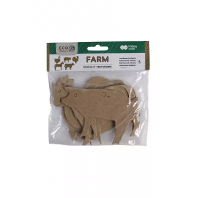 Happy Color Ksztaty tekturowe FARM, 10x6 cm, 5 sztuk