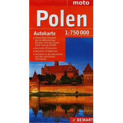 Polen - mapa samochodowa 1:750000 w.niemiecka