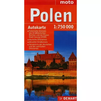 Polen autokarten 1:750 000 wersja niemiecka