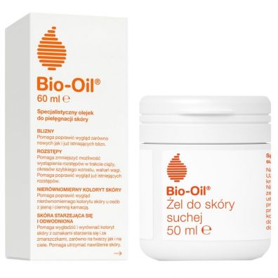Bio Oil Specjalistyczny Olejek Do Pielęgnacji Skóry + Żel do skóry suchej Zestaw 60 ml + 50 ml