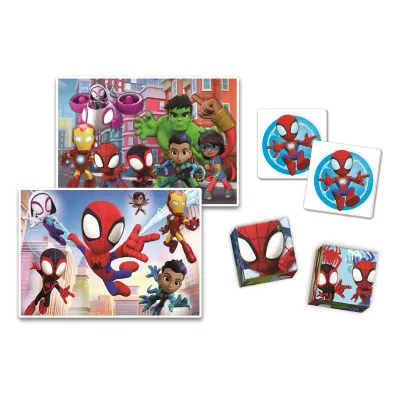 Puzzle 30+48 el. + Memo + 6 klock�w Edukit Spidey Clementoni