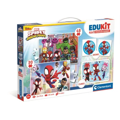 Puzzle 30+48 el. + Memo + 6 klock�w Edukit Spidey Clementoni