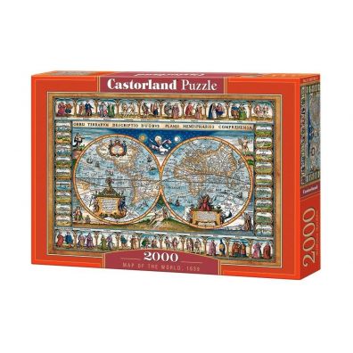 Puzzle 2000 el. Mapa Świata Castorland