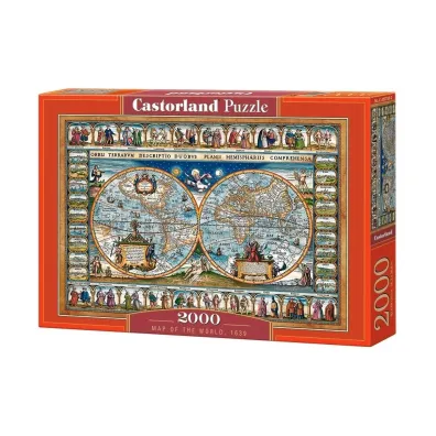 Puzzle 2000 el. Mapa �wiata Castorland