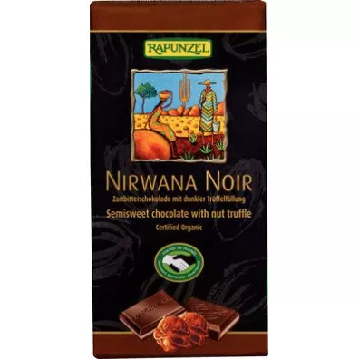 Rapunzel Czekolada gorzka z nadzieniem pralinowym nirwana 100 g Bio