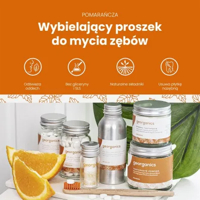 Georganics Mineralny proszek do mycia z�b�w, Orange 60 ml