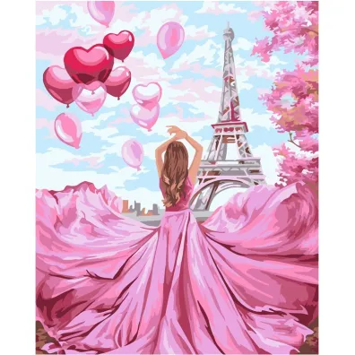 Koh-I-Noor Malowanie po numerach - Dziewczyna w pary�u 40x50cm