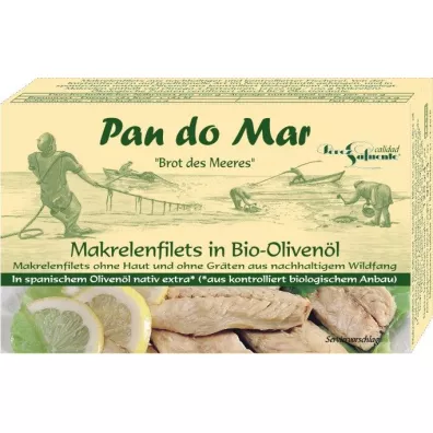Pan Do Mar Makrela filety w oliwie z oliwek extra virgin 120 g Bio