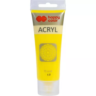 Happy Color Farba akrylowa 75ml cytrynowa