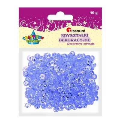 Titanum Krysztaki dekoracyjne plastikowe liliowe 40g