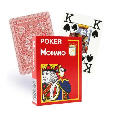 Poker Modiano, karty do gry, czerwone