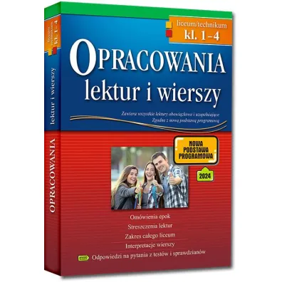 Pakiet Matura 2026: Nowa Teraz matura. J�zyk polski. Zbi�r zada� maturalnych. Matura pisemna. Poziom podstawowy i rozszerzony, J�zyk polski. Egzamin ustny. Repetytorium maturalne, Opracowania lektur i wierszy