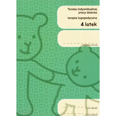 Teczka indywidualnej pracy dziecka. Terapia logopedyczna. 4-latek