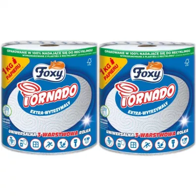 Foxy Rcznik papierowy Tornado 3-warstwowy zestaw 2 szt.