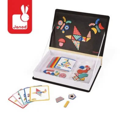 Puzzle Magnetyczna ukadanka Ksztaty Magnetibook Janod