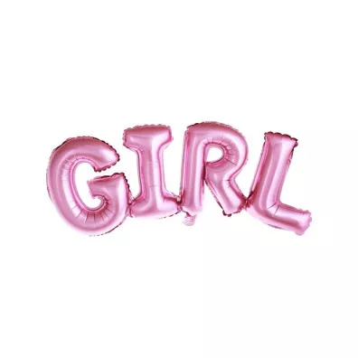 PartyDeco Balon foliowy Girl rowy 74x33cm