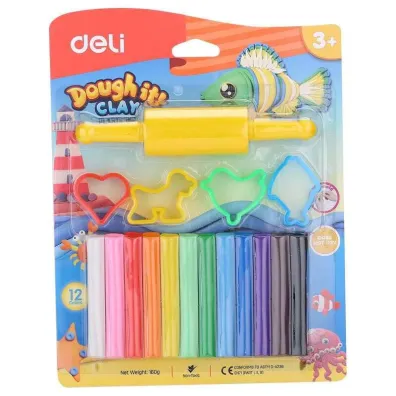 Plastelina 12 kolor�w Deli