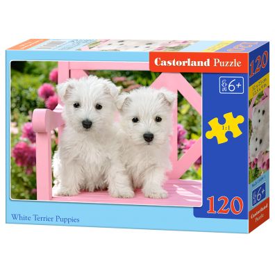 Puzzle 120 el. White Terrier Puppies Castorland