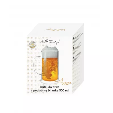 Vialli Design Kufel do piwa z podwjn ciank AMO 1228 500 ml