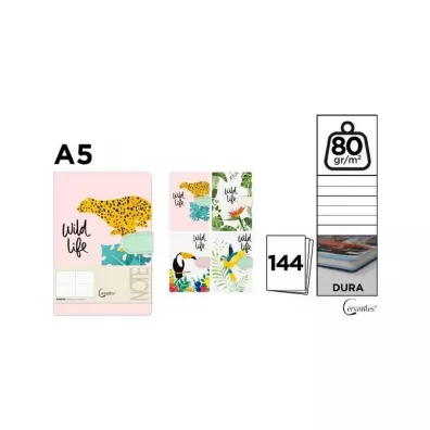Cervantes Notatnik A5/144K MIX