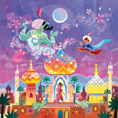 Puzzle dla dzieci 64 el. Magiczna lampa Alladyna Ravensburger