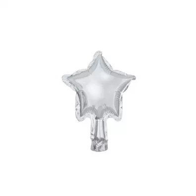 PartyDeco Balony foliowe Gwiazdka 12 cm srebrny 25 szt.