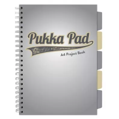 Pukka Pad Project Book Grey A4 kratka 100 kartek 3 szt.