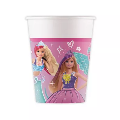 Kubeczki papierowe Barbie 200ml 8 szt.