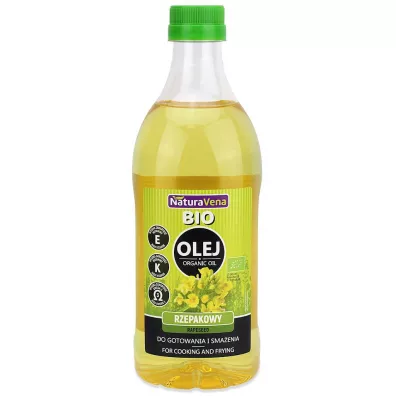NaturaVena Olej rzepakowy do gotowania i sma�enia omega-3 1 l Bio