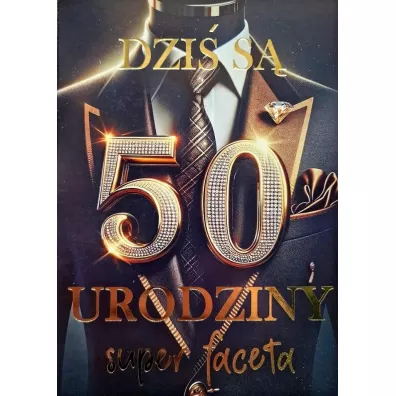 Yeku Karnet 3K 50 urodziny super faceta (17,5x12,5cm) 3K 060