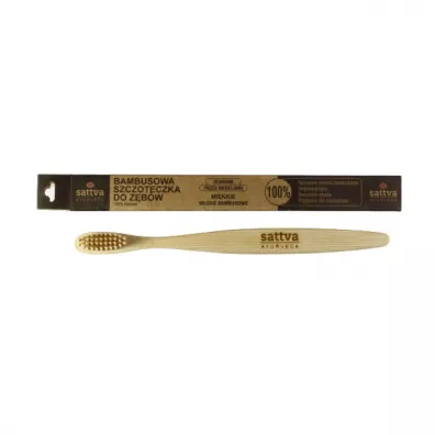 Sattva Ayurveda szczoteczka do zbw z wosia bambusowego Soft