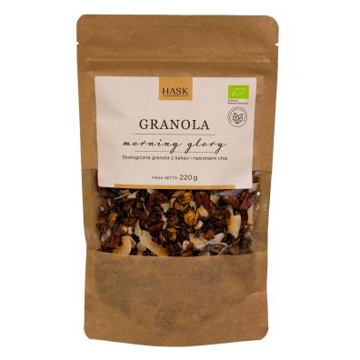 Hask Granola orzechy laskowe - kakao - chia (morning glory) 220 g Bio