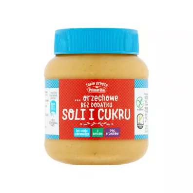 Primavika Krem orzechowy bez dodatku soli i cukru bezglutenowy 350 g