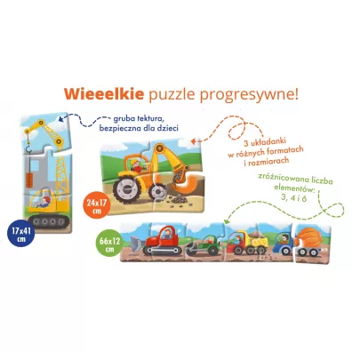 Puzzle Kapitan Nauka. Ukadanki malucha. Plac budowy Edgard