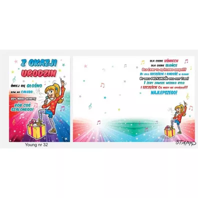 Stamp Karnet Young B6 + koperta wz�r nr 32 Urodziny