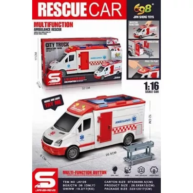 Ambulans ze �wiat�em i d�wi�kiem 1:16 Maksik