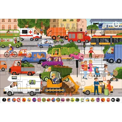 Miejskie pojazdy z puzzlami m�wi�cymi Kakadu