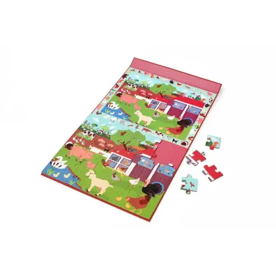 Puzzle magnetyczne i gra 2w1 Farma Scratch