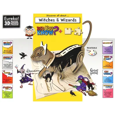 Puzzle �amig��wka drewniana Gepetto Did You Know? Czarownice i czarodzieje Eureka 3D